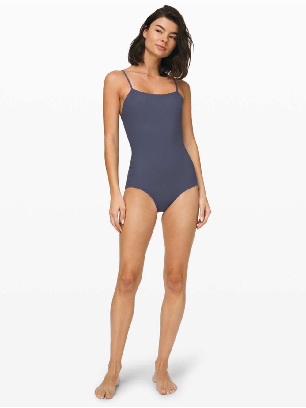 lululemon athletica pool play in stone Blue one piece swimsuit size 10-full bum